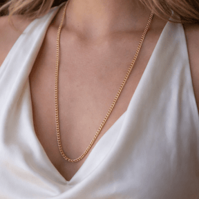 Long Curb Chain Necklace