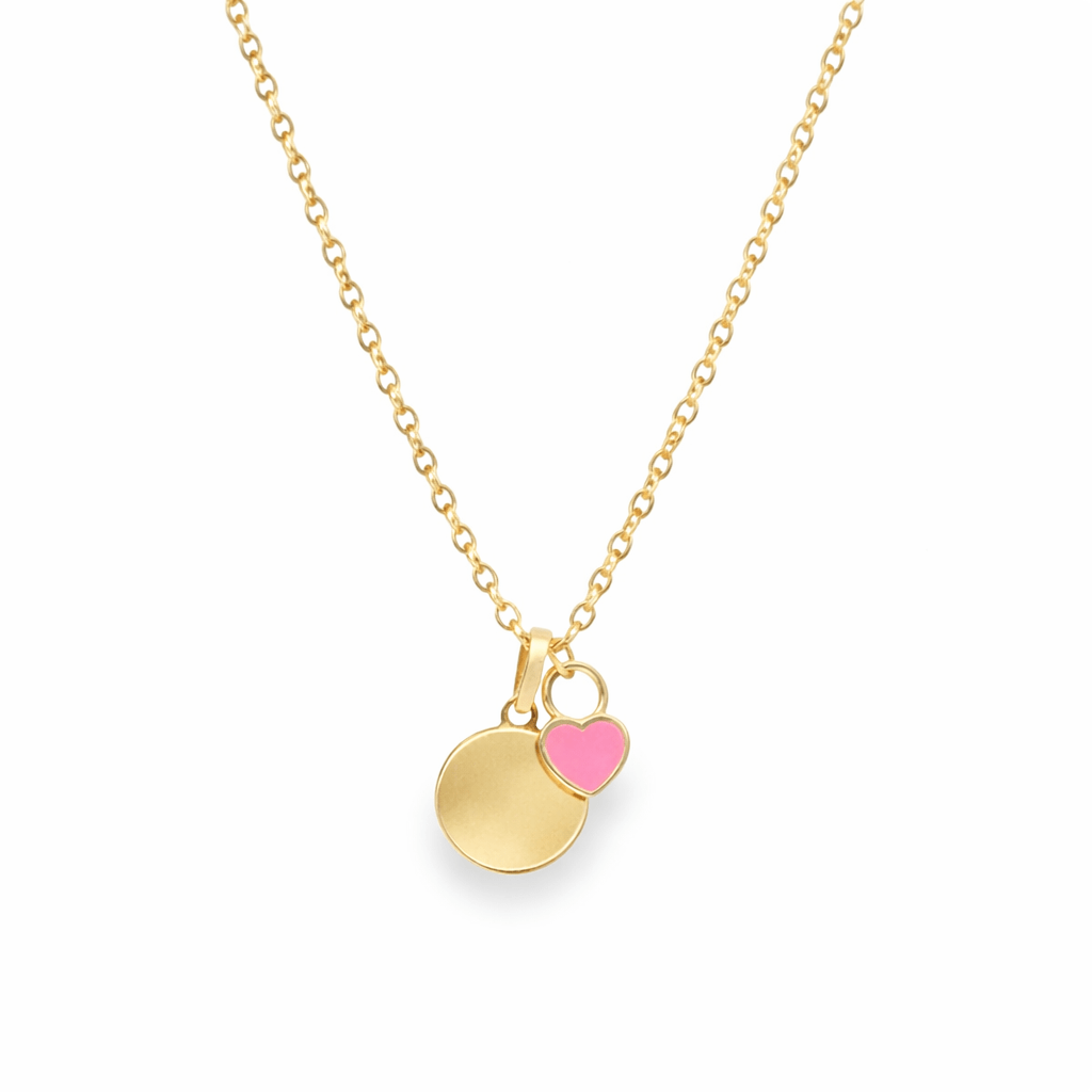 14K Sweet Heart Engravable Necklace