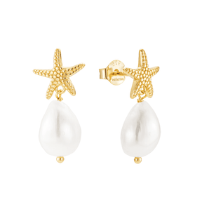 Starfish Pearl Studs