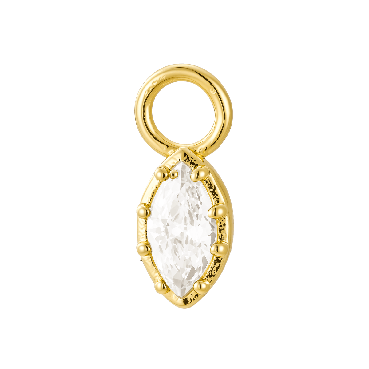 Sparkly Marquise Single Hoop Charm