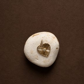 Hattie Fluted Heart Charm