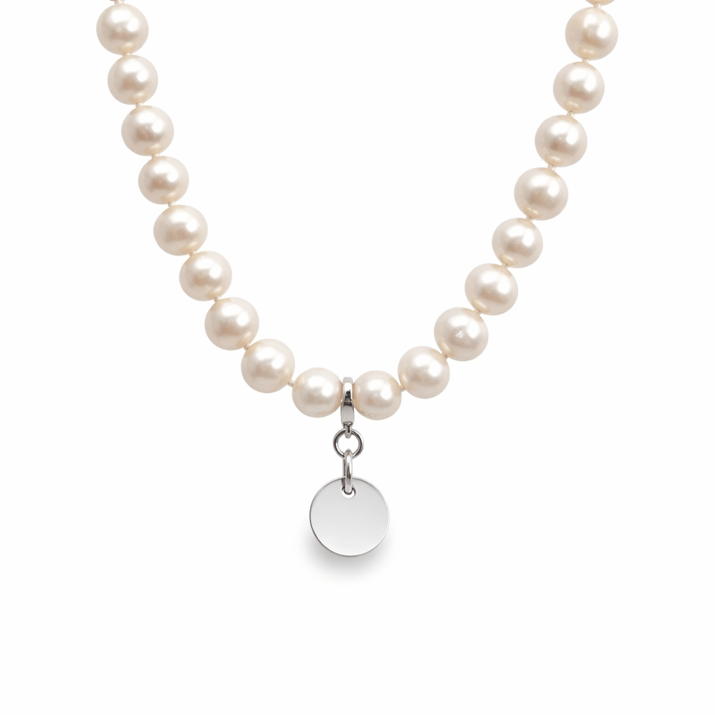Classic Pearl Necklace Personalized