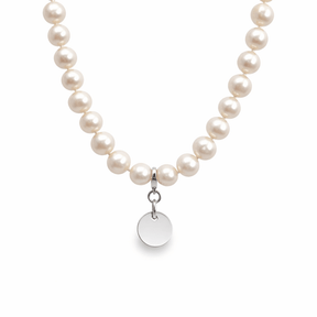 Classic Pearl Necklace Personalized