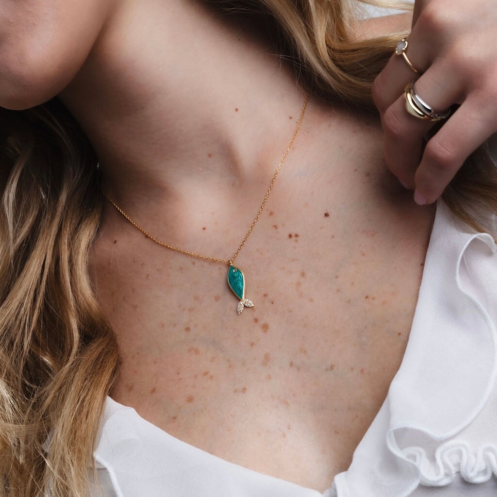 Green Fish Necklace