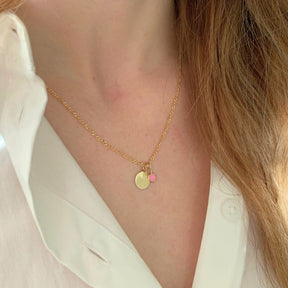 14K Sweet Heart Engravable Necklace