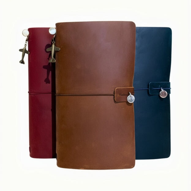 Leather Notebook with Charm