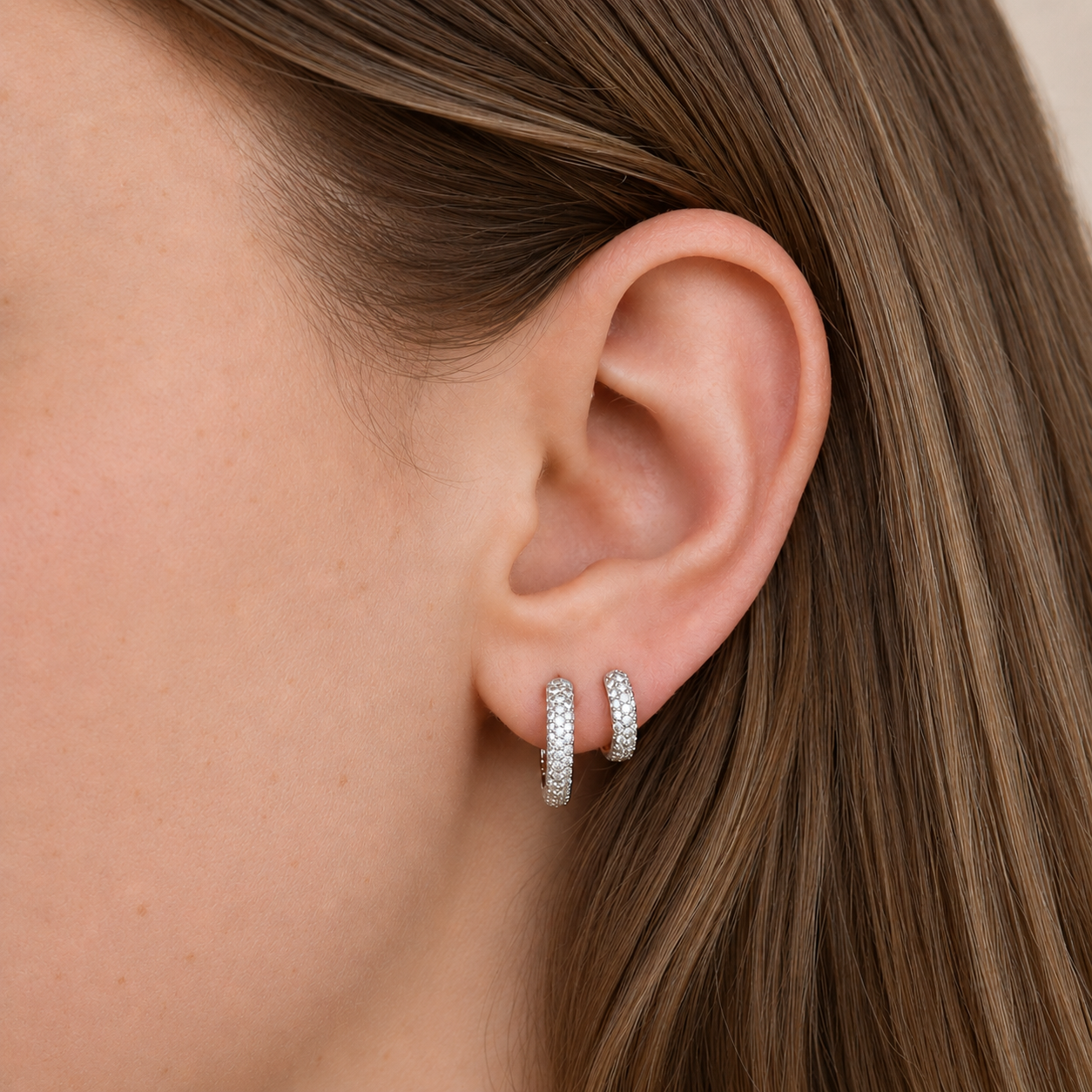 Clara Sparkly Thick Hoops