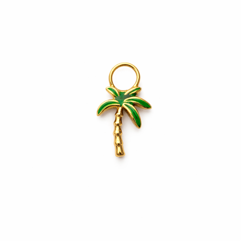 Palm Tree Hoop Single Charm
