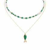 Little Fish and Pearl Beaded Necklace Bundle