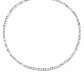 Tennis Bold Curb Necklace