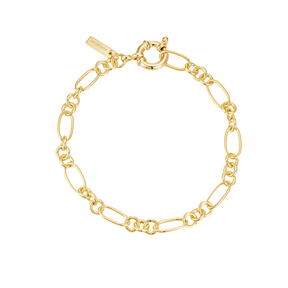 Elongated Figaro Chain Bracelet