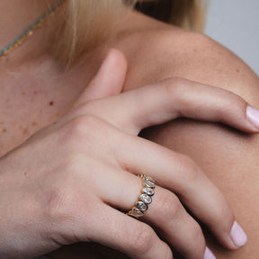Bezel Oval Eternity Band