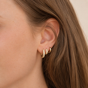 Clara Sparkly Thick Hoops