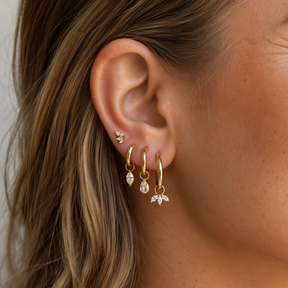 Clear Stone Hoop Charm