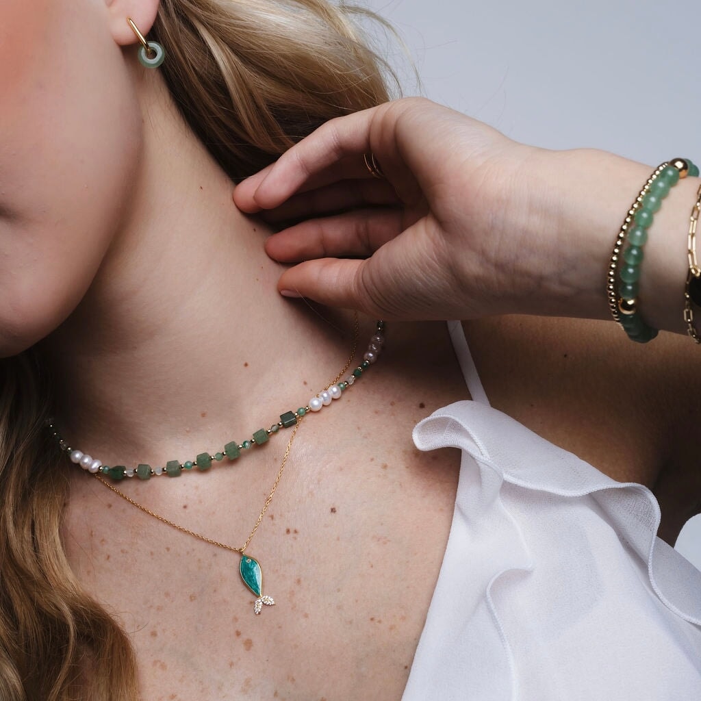 Little Fish and Pearl Beaded Necklace Bundle