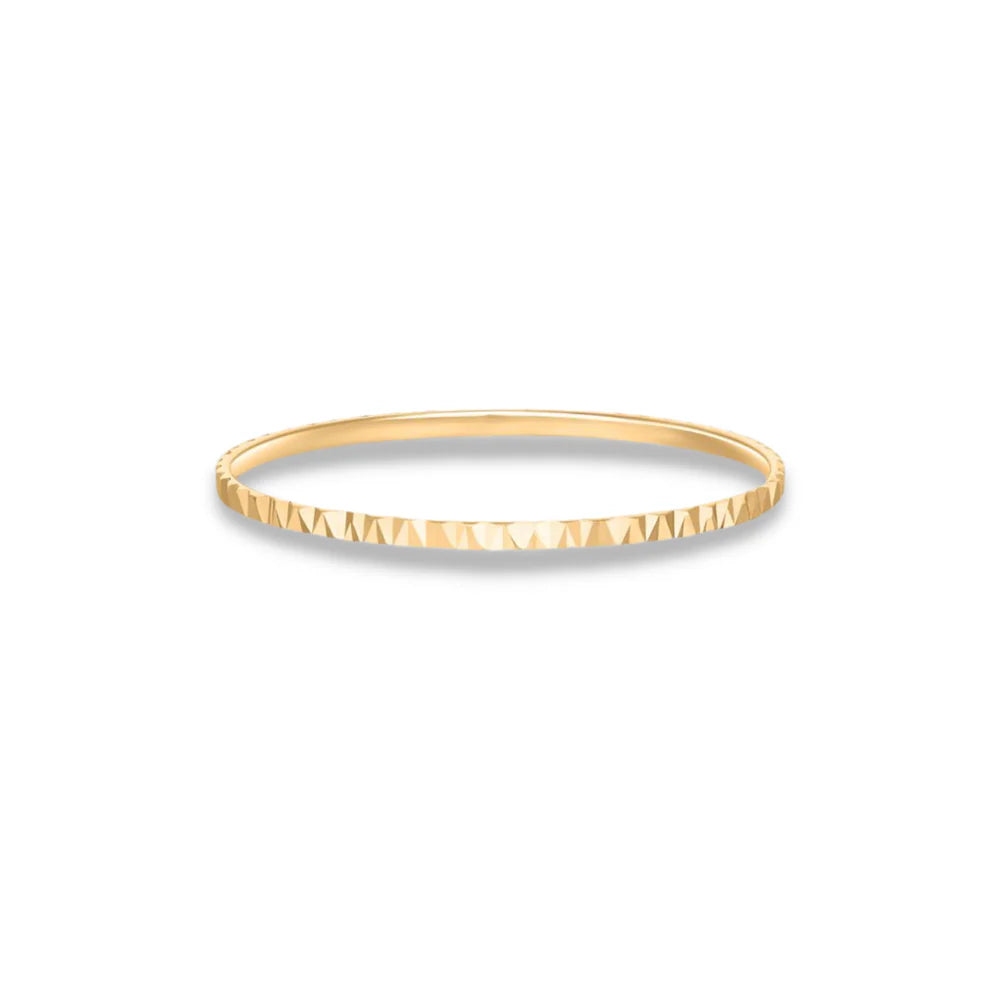 14K Gold Textured Stacking Ring