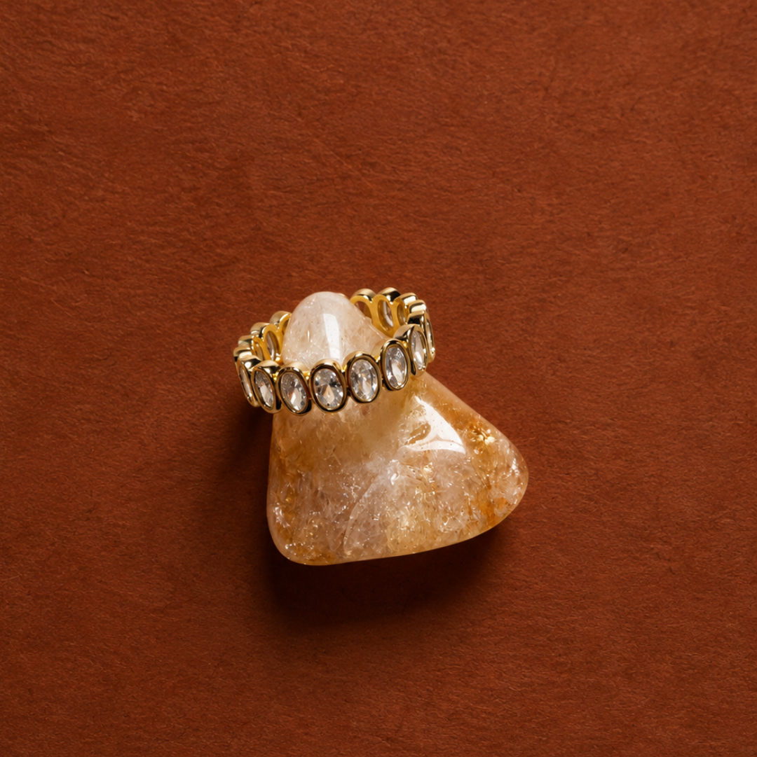 Bezel Oval Eternity Band