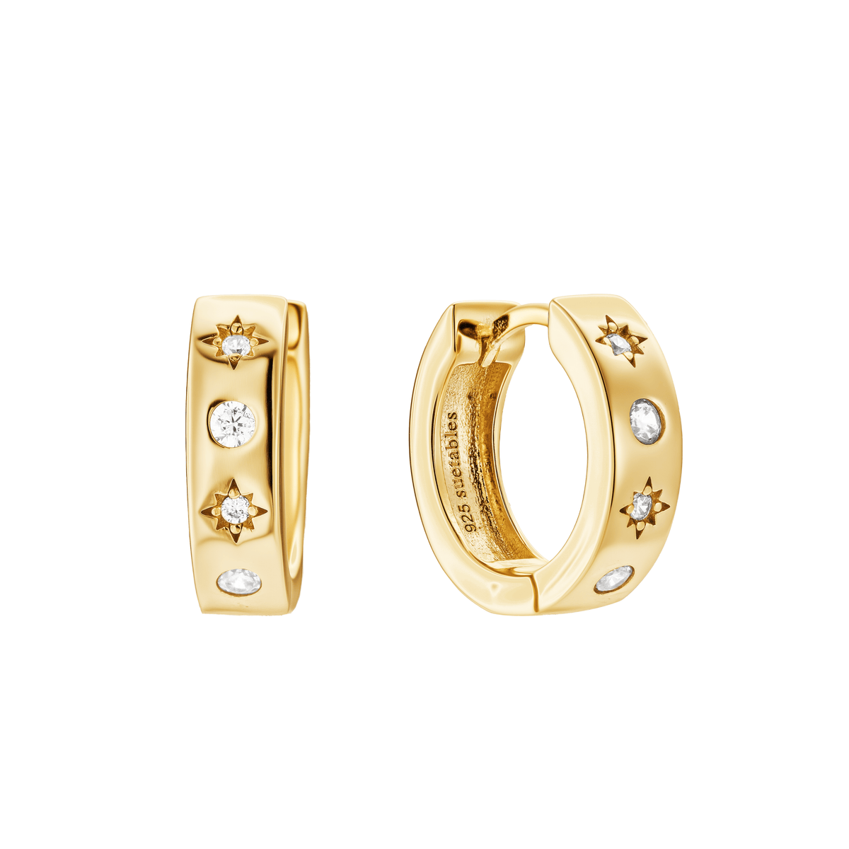 Universe Starburst Chunky Huggie Hoop