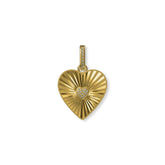 Hattie Fluted Heart Charm