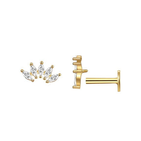 Marquise Crown Single Stud