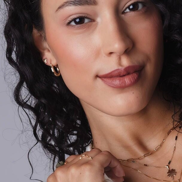 10K Gold Bethany Thick Hollow Hoops