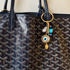Evil Eye & Pearl Bag Charm