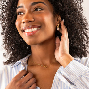 Fluted Butterfly Pendant Necklace