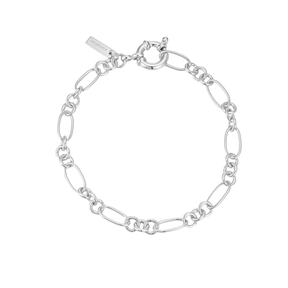 Elongated Figaro Chain Bracelet