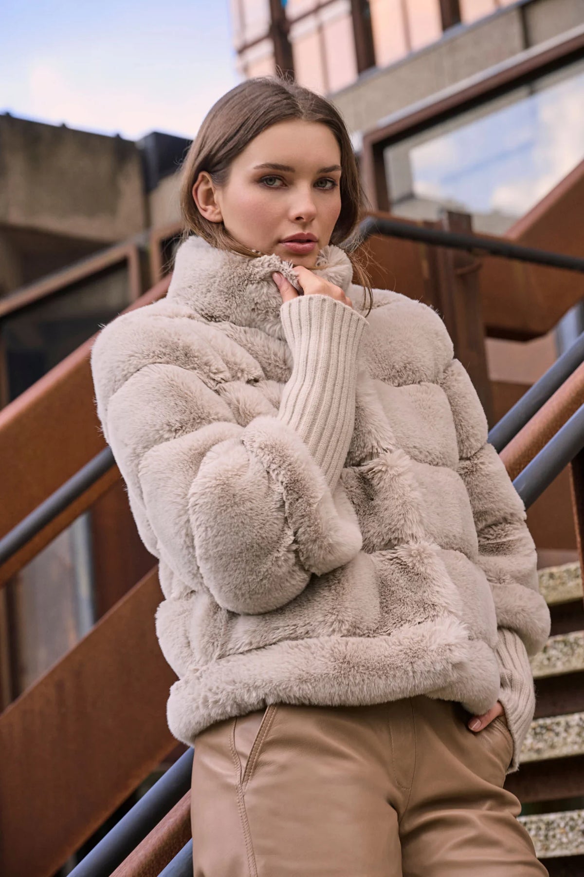 Feline Faux Fur Jacket