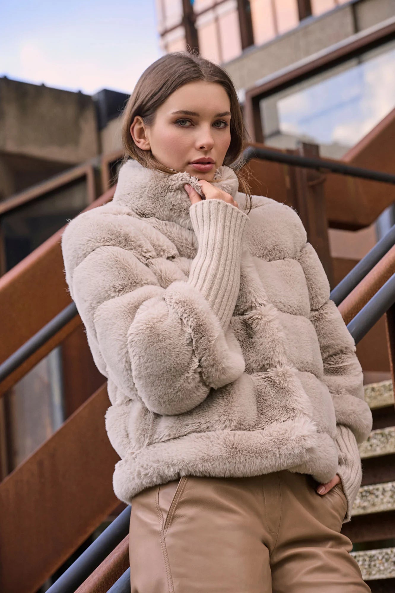 Feline Faux Fur Jacket