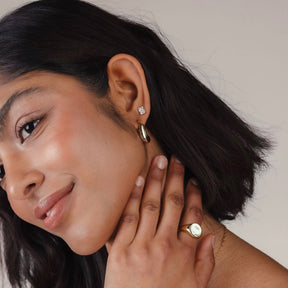 Emerald Cut Stud Earrings