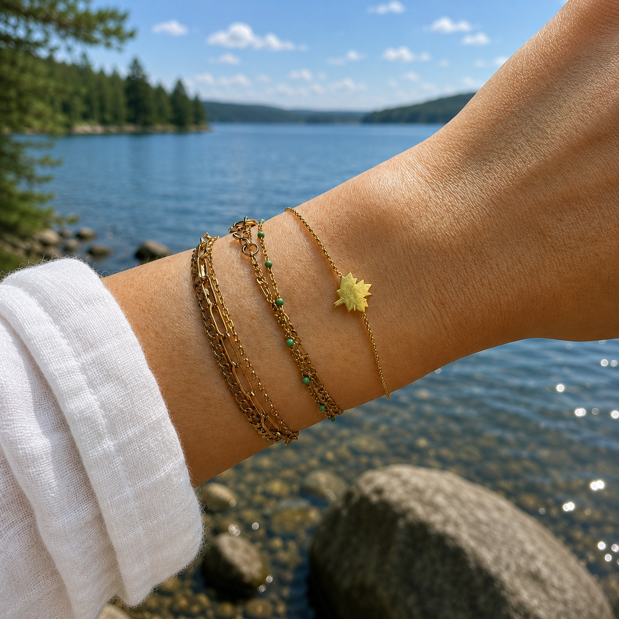 Custom Maple Leaf Bracelet