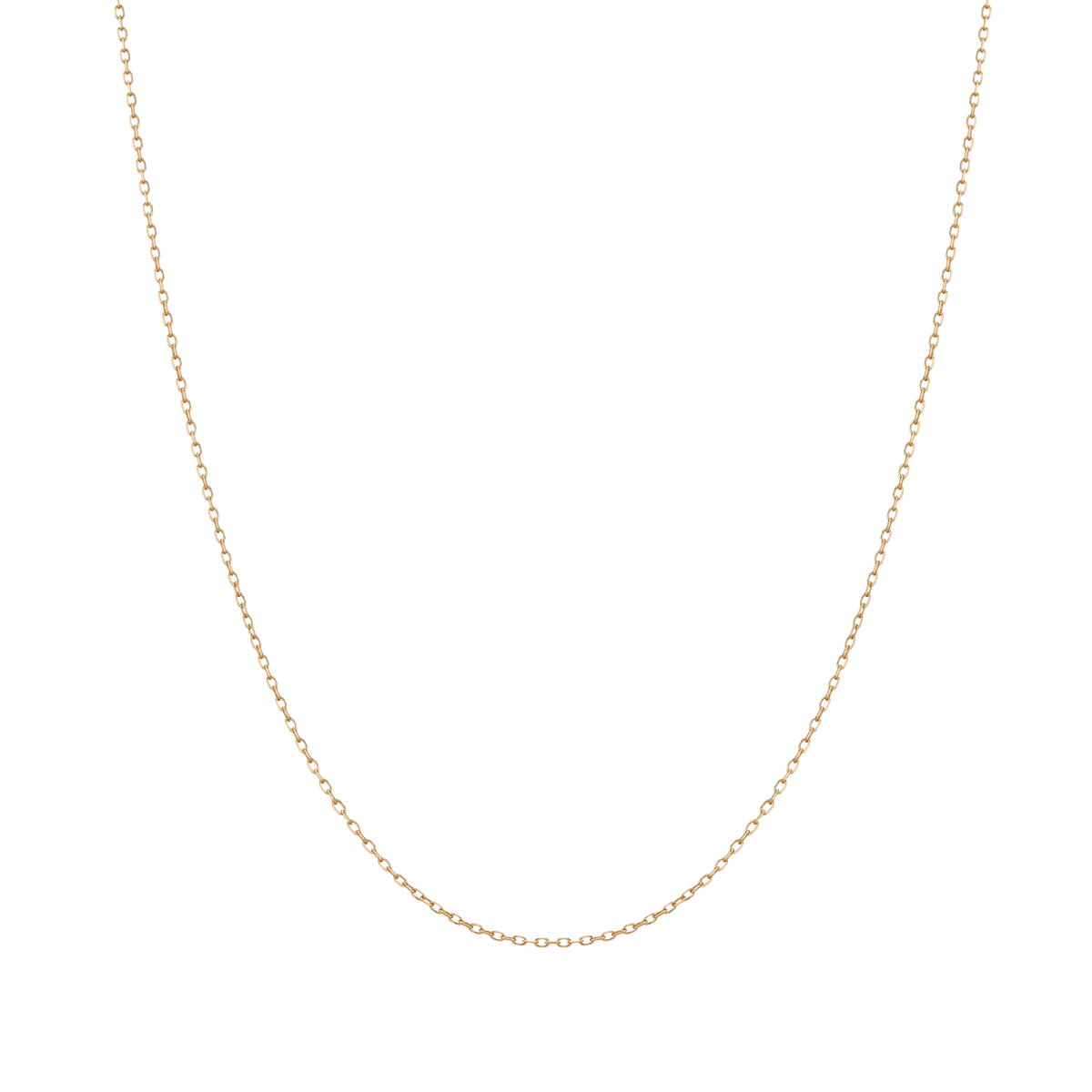 Italian Solid Whisper Rolo 10K Chain