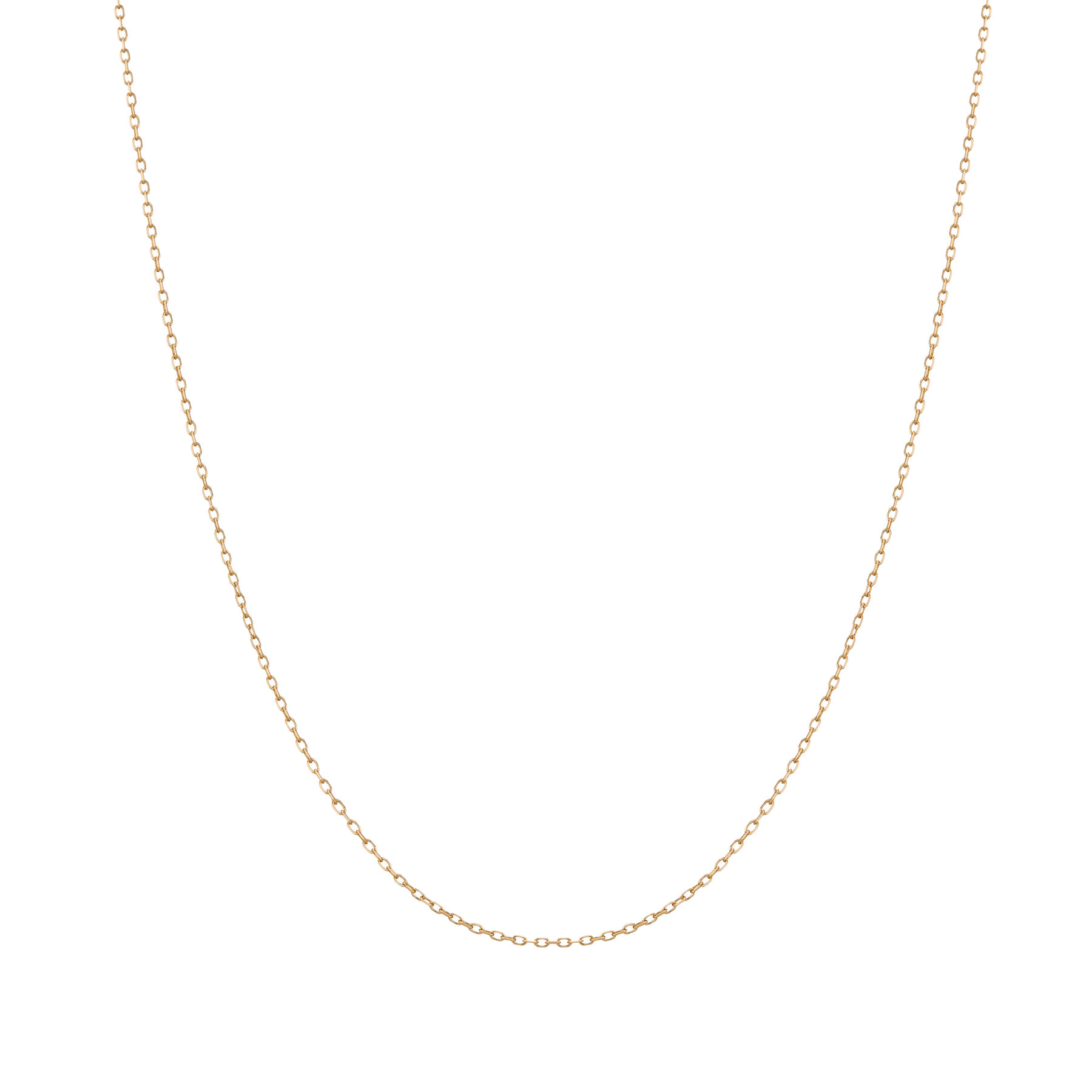 Italian Solid Whisper Rolo 10K Chain