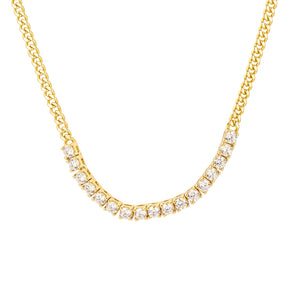 Tennis Bold Curb Necklace
