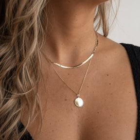10K Gold Engravable Medium Round Charm