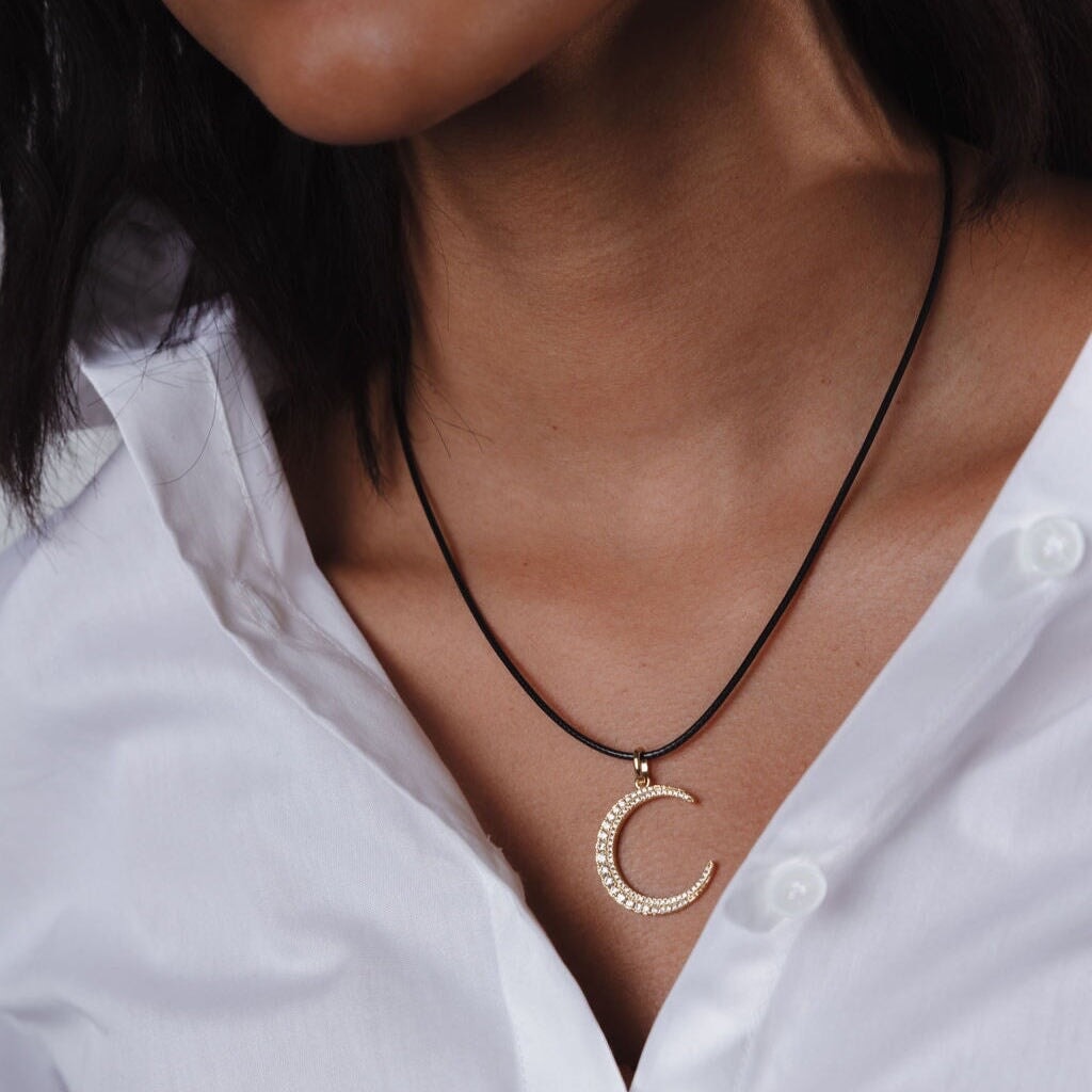 Sparkly Moon Charm