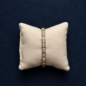 Bezel Emerald Tennis Stretchy Bracelet