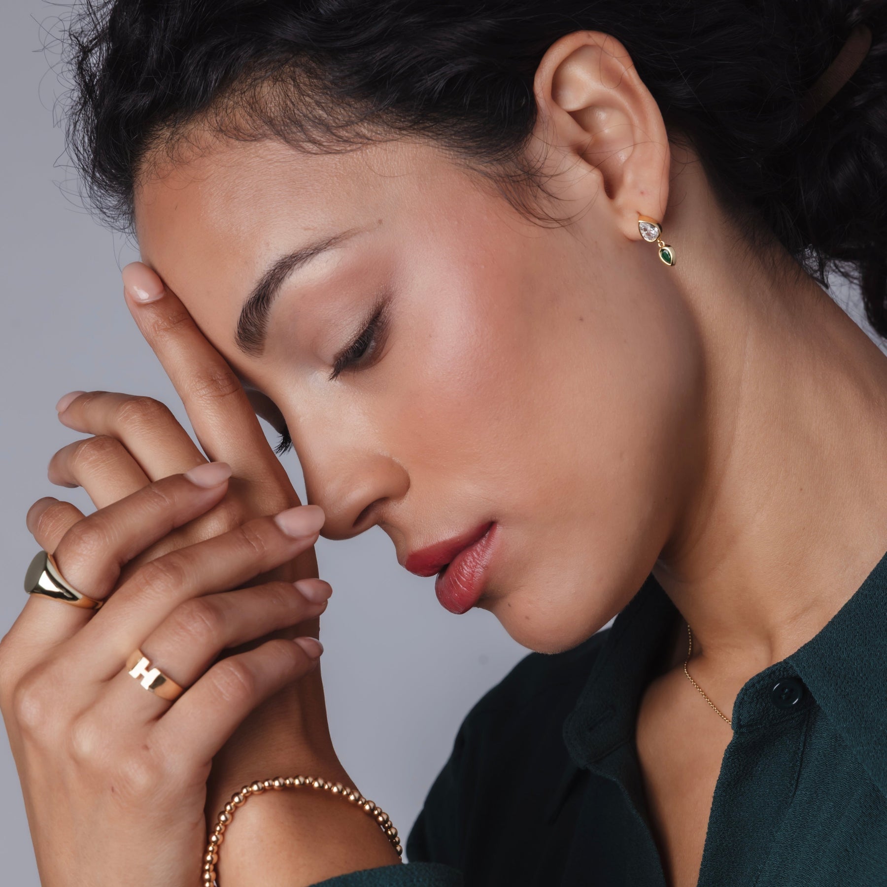 Emerald Drop Earring