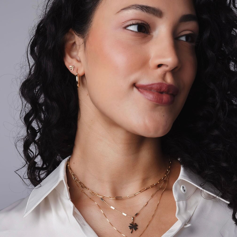 10K Gold Bethany Thick Hollow Hoops