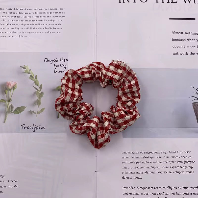 Gingham scrunchies