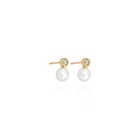 10K Pearl Drop Studs