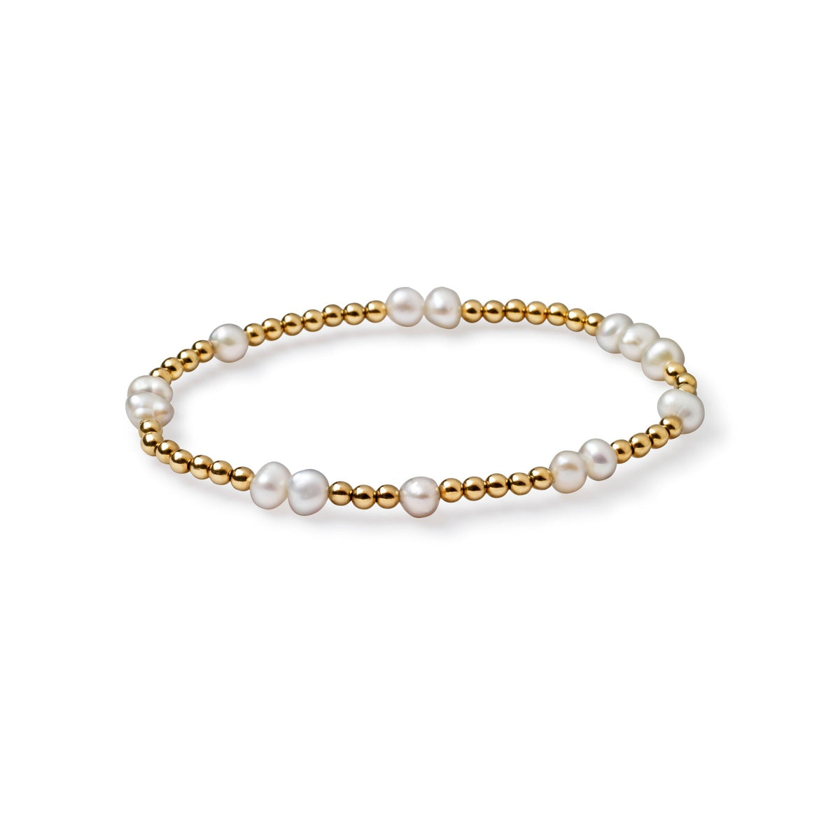 Asymmetrical Bead Bracelet With Pearls