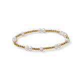 Asymmetrical Bead Bracelet With Pearls