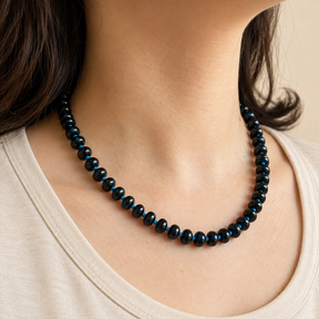 Black Miranda Beaded Necklace