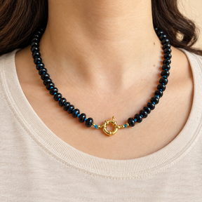 Black Miranda Beaded Necklace