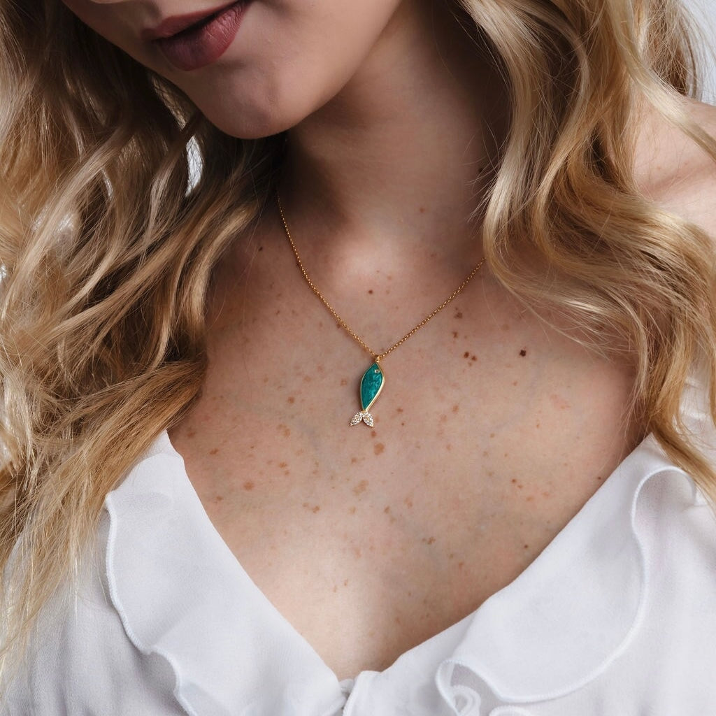 Little Fish and Pearl Beaded Necklace Bundle