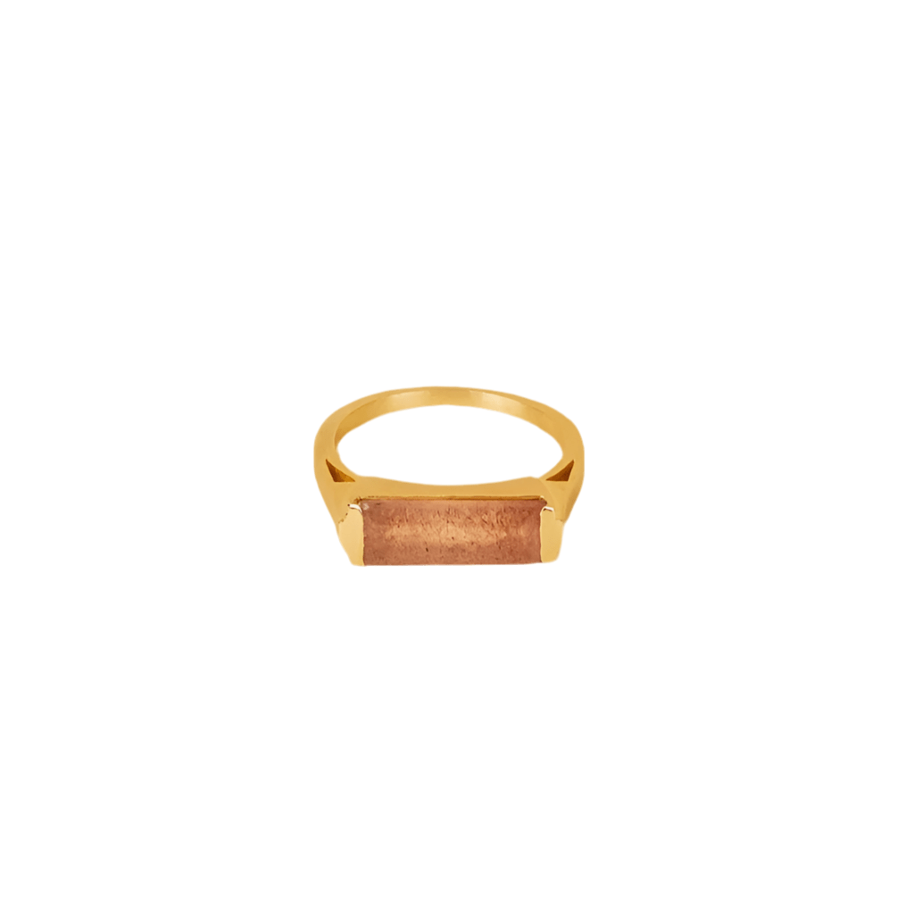 Geam Gemstone Bar Ring