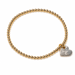 Bundle & Save 15% off-  Mixed Metal Heart 3mm Bracelet
