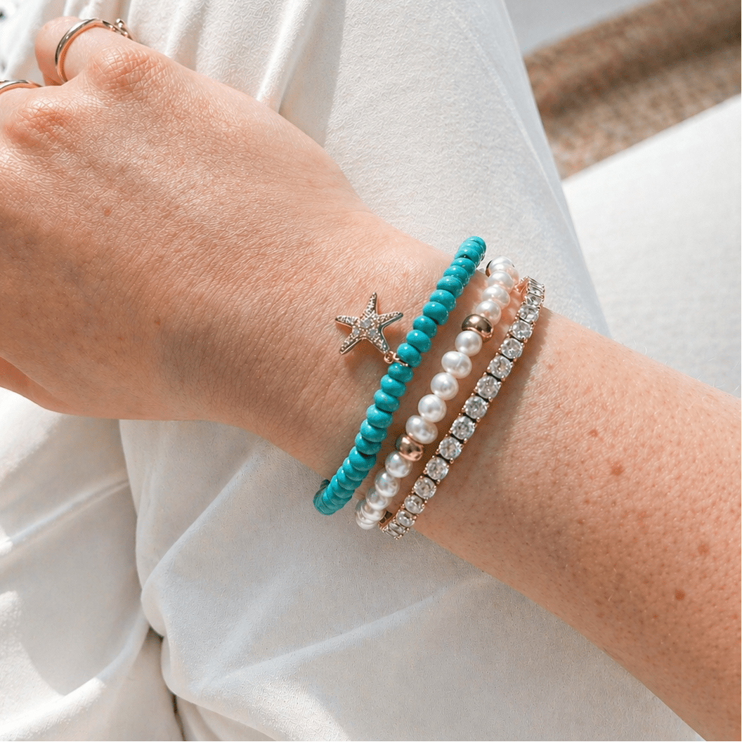 Coastal Turquoise Starfish Bracelet